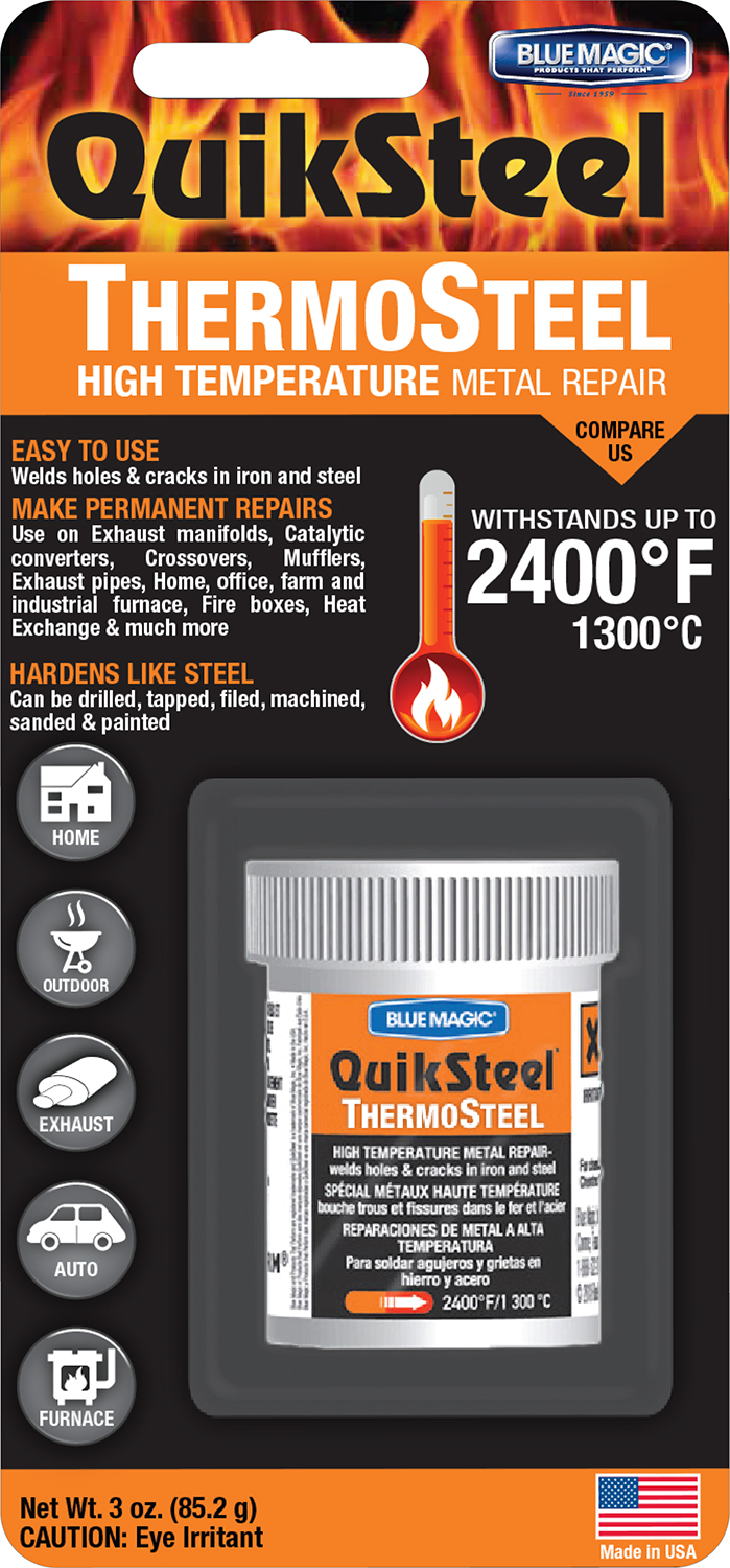 Composé de soudure à froid QuikSteel pour les métaux, résistant à la  chaleur, Colles et adhésifs